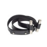 Black leather shoulder strap for interchangeable bag: details and price - www.dampai.it