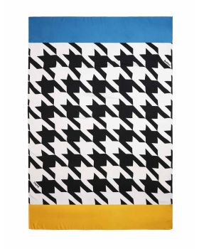 Scarf/Pareo in silk with houndstooth design: details and price - www.dampai.it