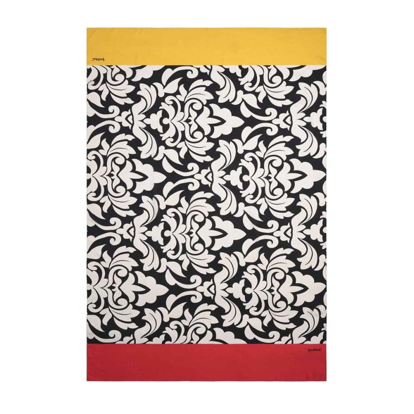 Scarf/Pareo in silk with damask design: sizes and prices - www.dampai.it