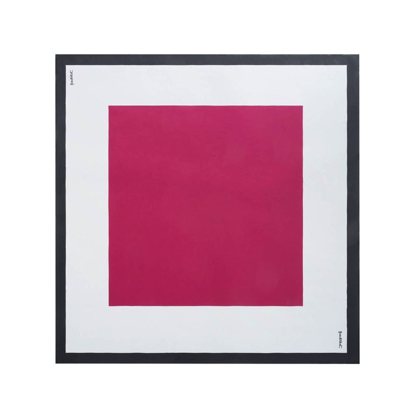 Synthetic silk foluard dark pink