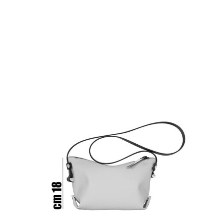 Clutch bag in recycled leather Pouch & Shoulder strap: details- www.dampai.it