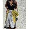 Synthetic silk foluard  gold