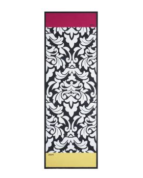 Synthetic silk scarf with damask design