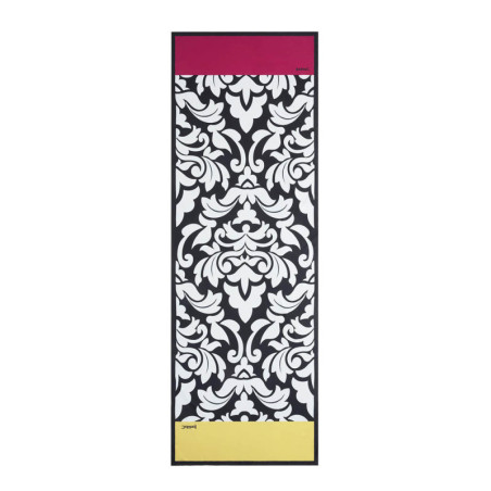 Synthetic silk scarf with damask design