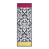 Synthetic silk scarf with damask design