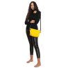 POUCH & Shoulder Strap - Clutch bag in rubberized fabric
