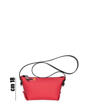 Borsa Pochette POUCH&Tracolla in Tessuto Gommato