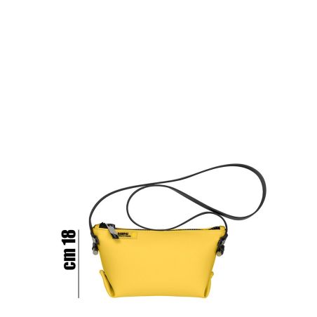 Borsa Pochette POUCH&Tracolla in Tessuto Gommato