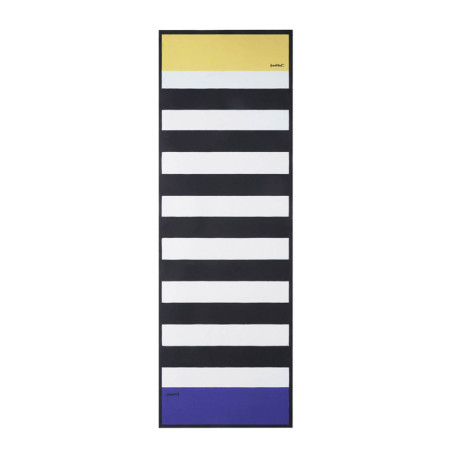Synthetic silk scarf with stripe design