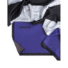 Synthetic silk scarf with stripe design