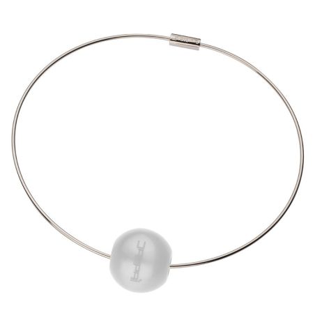 Collana in acciaio FILO con sfere intercambiabili: colori, misura e prezzo - www.dampai.it