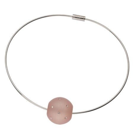 Collana in acciaio FILO con sfere intercambiabili: colori, misura e prezzo - www.dampai.it