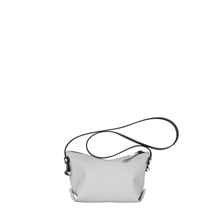 Clutch bag in recycled leather Pouch & Shoulder strap: details- www.dampai.it