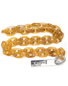 Acrylic chain for bag, honey color: size, combinations and price - www.dampai.it