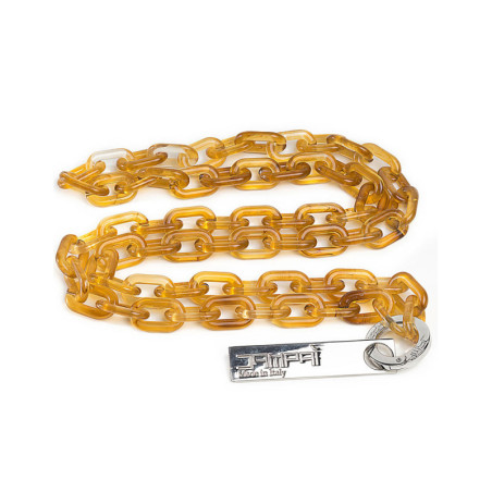 Acrylic chain for bag, honey color: size, combinations and price - www.dampai.it