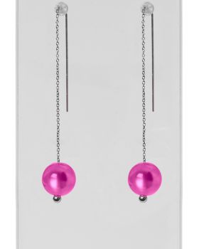 Design Bijoux, Steel Earrings with interchangeable small PEARLS