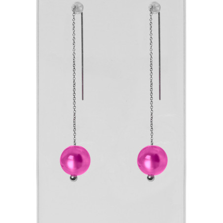 Design Bijoux, Steel Earrings with interchangeable small PEARLS