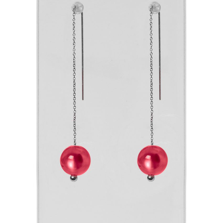 Design Bijoux, Steel Earrings with interchangeable small PEARLS