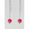 Design Bijoux, Steel Earrings with interchangeable small PEARLS