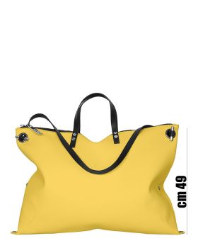 PLAUTILLA N°3 (big) - Handbag in Rubberized Fabric