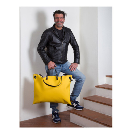 Borsa Plautilla n°3 (big) in tessuto gommato