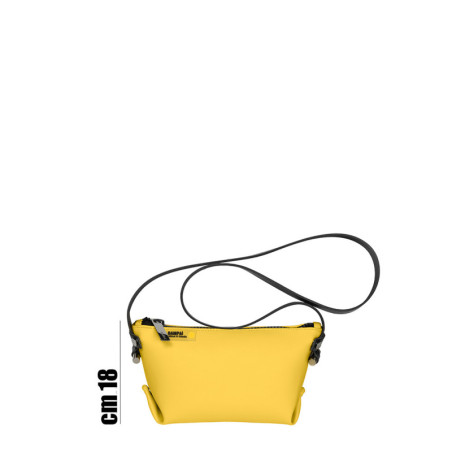 Borsa Pochette POUCH&Tracolla in Tessuto Gommato