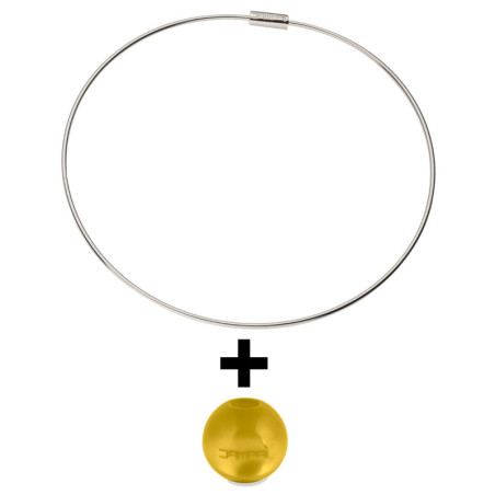 Collana in acciaio FILO con sfere intercambiabili: colori, misura e prezzo - www.dampai.it