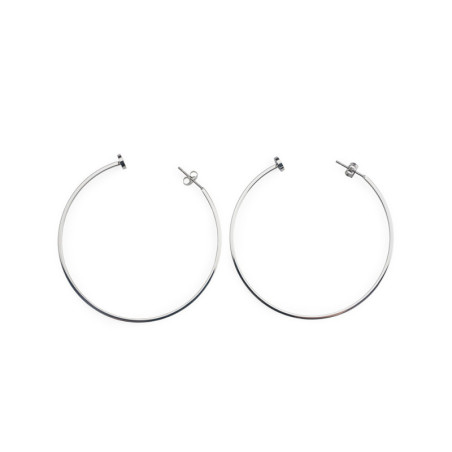 Design Bijoux, Steel Hoop Big Earrings