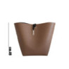 House basket in bonded leather Il Corto: size, colors and price - www.dampai.it