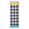 Synthetic silk scarf with houndstooth design