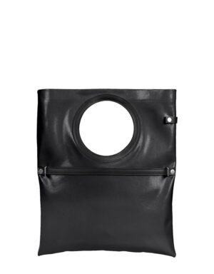 borsa in pelle LUCIA n°1 nero pece lucido dampai