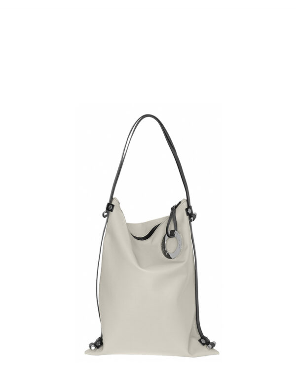 borsa zaino in pelle LILLY Bianco Corallo 7527 C