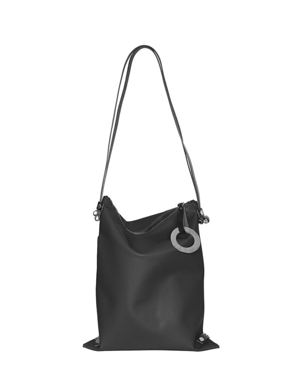 borsa zaino in pelle LILLY Nero Pece