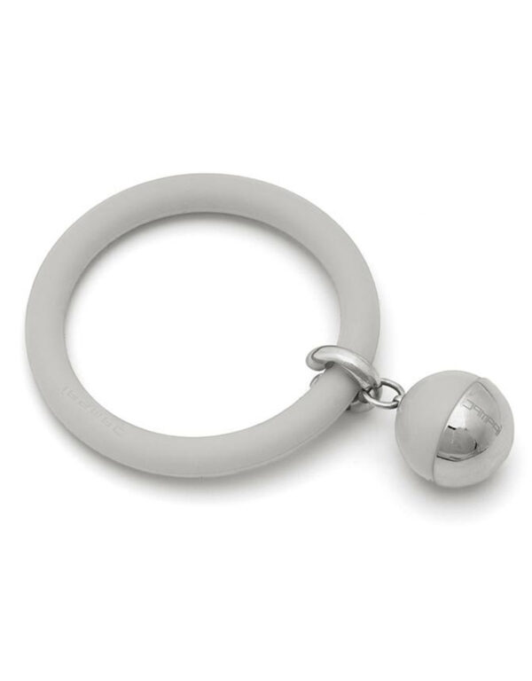 Braccialetto LOVEJOY in silicone con pendente in acciaio e sfera colorata Panna Dampaì