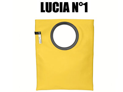 Borsa trasformabile LUCIA N°1 – in pelle riciclata colore giallo smile DAMPAÌ