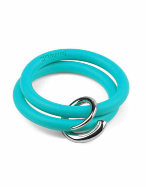 Bernardo & Girella bracelets in tiffany color silicone with Dampaì steel accessory