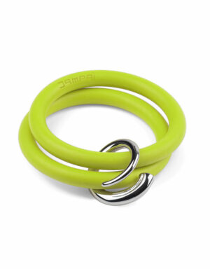 Bernardo & Girella bracelets in green lime silicone with Dampaì steel accessory