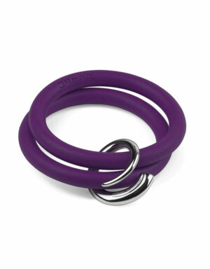 Bernardo & Girella bracelets in purple silicone with Dampaì steel accessory