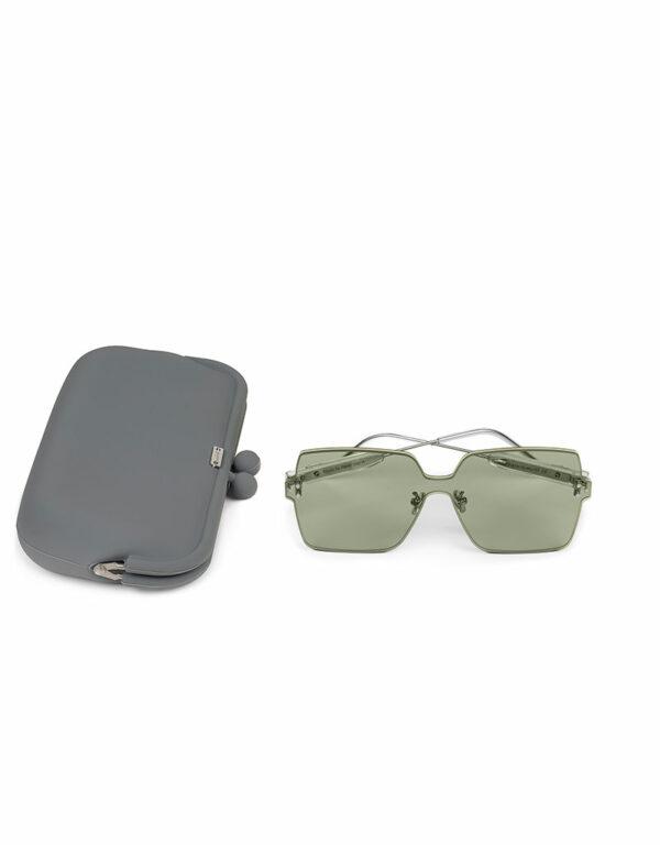 Dampaì green rimless square sunglasses