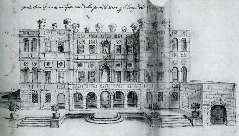 Plautilla-Bricci-disegno-del-Vascello-1663