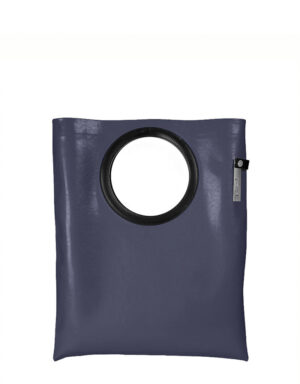 borsa in pelle LUCIA n°1 blu notte lucido dampai