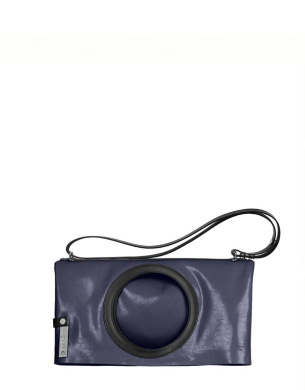 borsa in pelle LUCIA n°1 blu notte lucido dampai