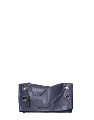 borsa in pelle Cini n°1 blu notte lucido 533 C