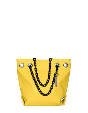 borsa in pelle Doriana giallo smile