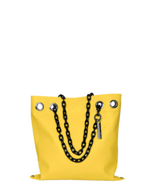 borsa in pelle Doriana giallo smile