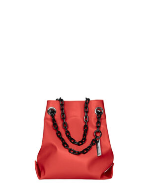 borsa in pelle Doriana rosso amore