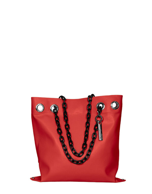 borsa in pelle Doriana rosso amore