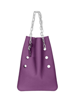 borsa in silicone Cini n°2 Damascata viola pansè