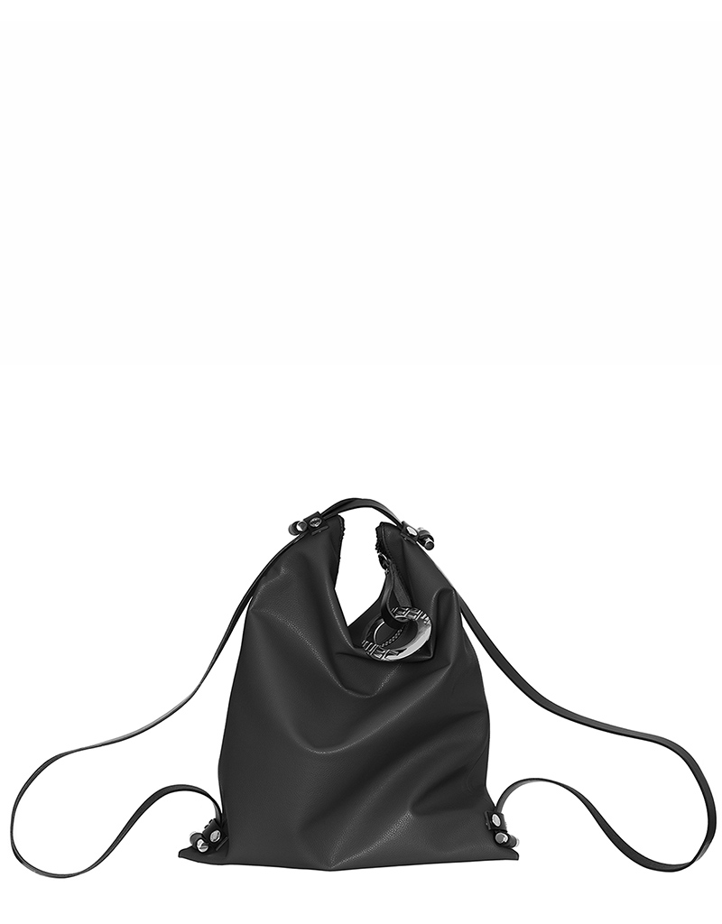 borsa zaino in pelle LILLY Nero Pece