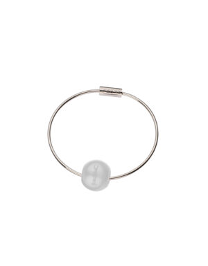 Bracciale FILO con sfera ambrata Bianco